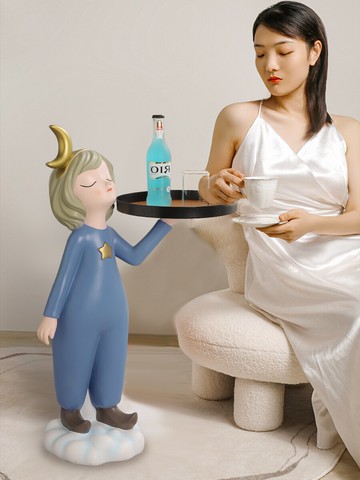 創意電視柜旁邊落地擺件托盤客廳沙發邊幾家居大型喬遷新居禮品