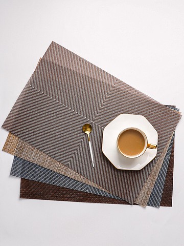 墨色北歐PVC隔熱墊餐桌墊 西餐墊防燙墊碗墊子防水餐盤墊家用杯墊