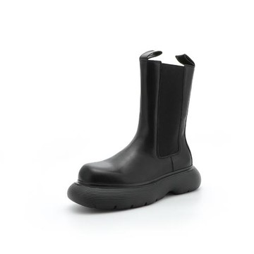 新款時尚羊皮顯瘦百搭煙管靴