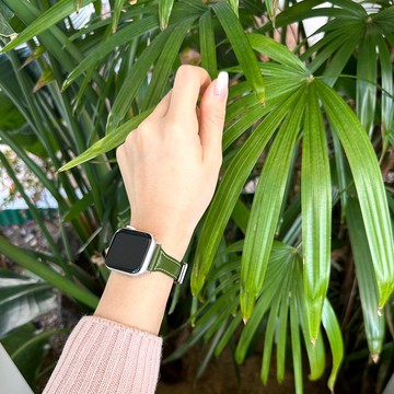 適用於 Galaxy Watch 8 和 Apple Watch 11 的植物性純素皮革纖巧錶帶