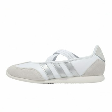 adidas 愛迪達 休閒鞋 Barreda Mary Jane 女鞋 瑪莉珍鞋 芭蕾風 白 銀 薄底 HQ7400