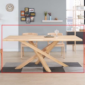 北歐鄉村風新千歲5尺原木色全實木餐桌