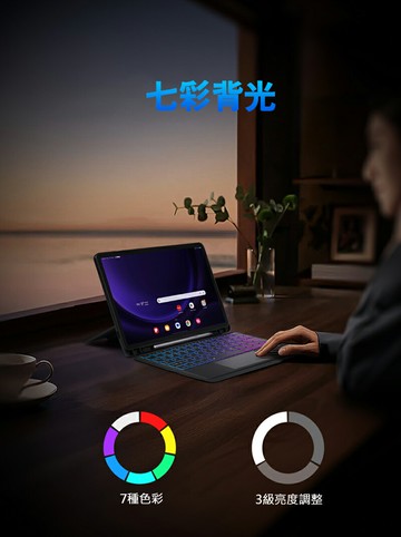 SAMSUNG 三星 Tab S10 Lite/S10 FE/Tab S9 FE/Tab S9 DK 鍵盤保護套+實體鍵盤(背光版) 磁吸分離式