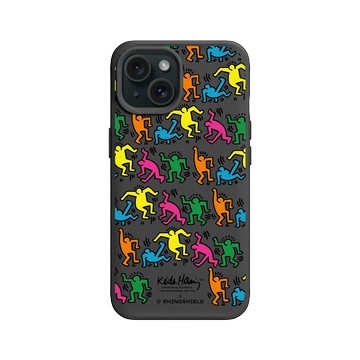 iPhone 15 SolidX 黑 - Keith Haring - 跳舞的人