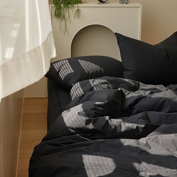 maatila Doze 60支高密度純棉絎縫被  墨黑色  SS Super Single (150 x 200 cm)  被子