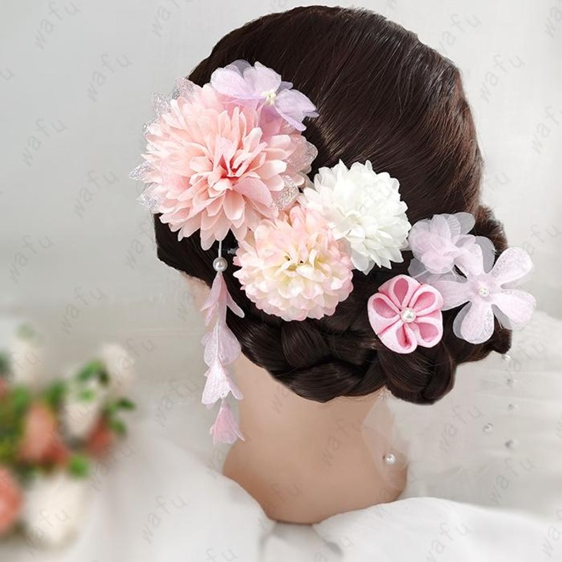 髪飾り 日本国内当日発送 成人式 花 フラワー 振袖 袴 七五三 着物