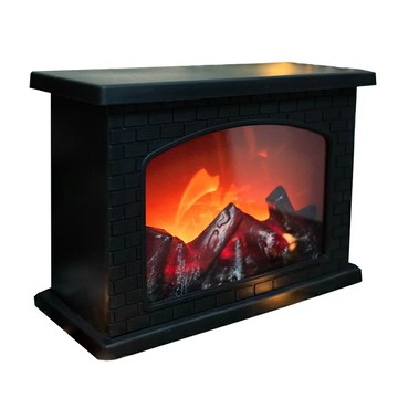 仿真壁爐動態火焰燈  USB/電池兩用  附USB線  模擬木炭火焰燈  27.5 x 11.5 x 20cm  F款  1個