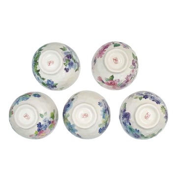 花工房 美濃燒 日本 飯碗組  和藍色  1組