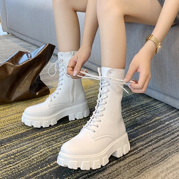 馬丁靴女夏英倫風薄款瘦瘦鞋ins潮中筒百搭2021春秋季新款短單靴