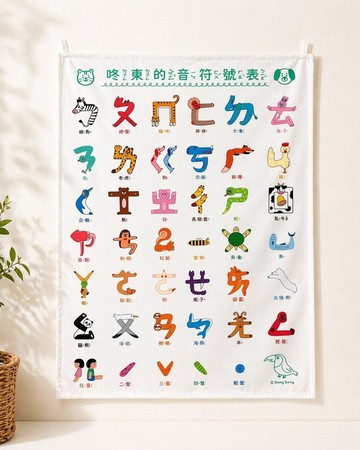 注音掛布/咚東牌注音符號/學習空間佈置/45*66cm