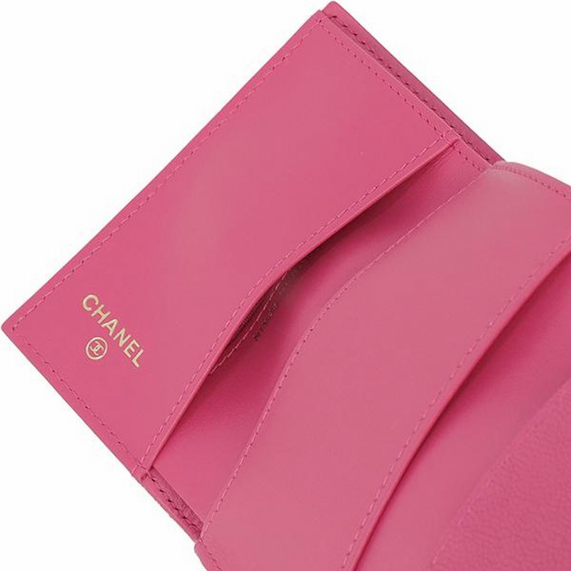 即完_希少ボーイデザイン_CHANEL_三つ折り_キャビア_財布_ピンク シャネル 財布 三つ折り ボーイシャネル CC キャビアスキン