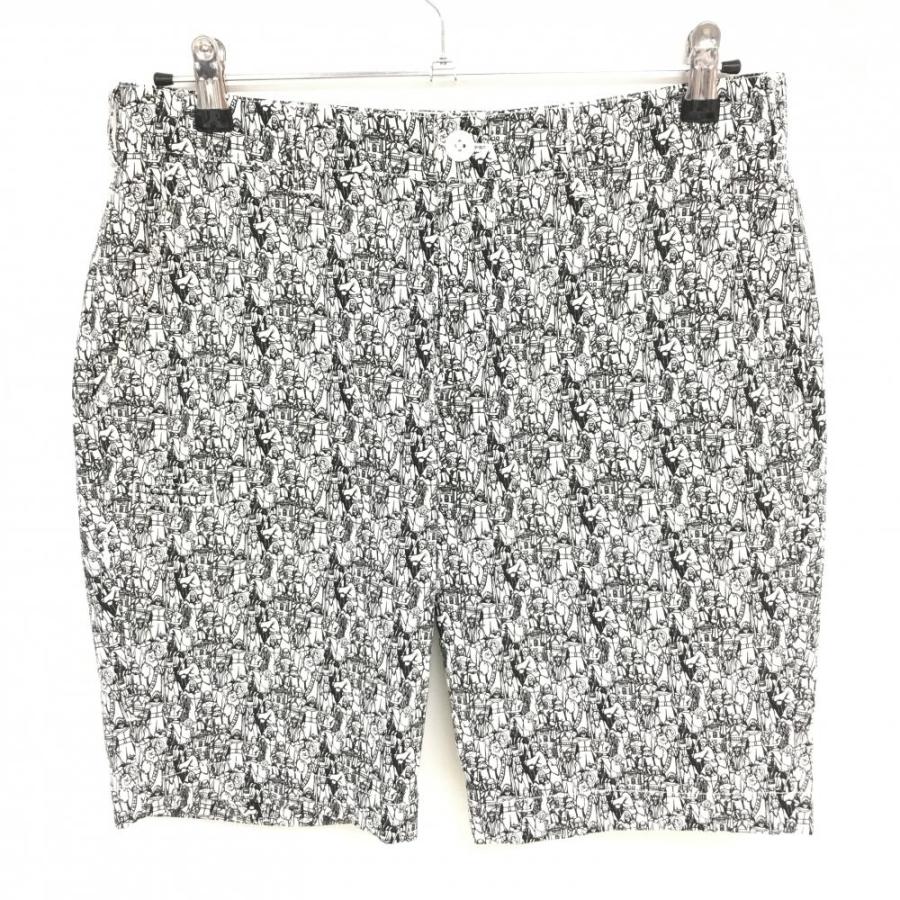 ビームスゴルフ BEAWSGOLF ハーフパンツ Sサイズ スターウォーズ 美品】ビームスゴルフ ハーフパンツ 白×黒 スターウォーズ 総柄