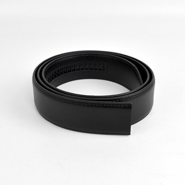 無頭真皮皮帶 黑色壓紋自動扣皮革 NKE11