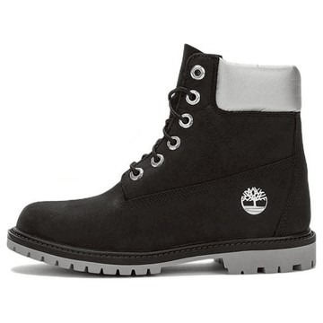 (WMNS) Timberland 6 Inch Heritage Cupsole Waterproof Boots 'Black Nubuck with Silver Collar'