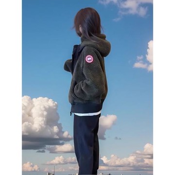 連帽短款羊羔毛外套女2024年新款高級感超好看小個子加絨加厚衛衣