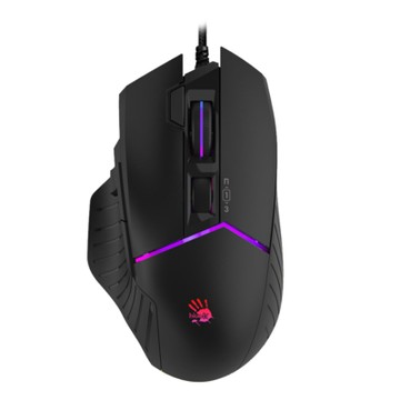 A4 bloody W95 MAX 光微動威力三槍RGB調校電競滑鼠 黑色