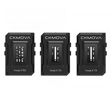 CKMOVA VOCAL X V2 一對二無線麥克風系統 OLED顯示螢幕 100米穩定傳輸 3.5mm耳機監聽  1組