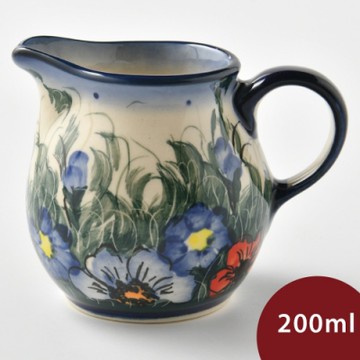 波蘭陶 紫花蔓藤系列 牛奶壺 180ml 波蘭手工製