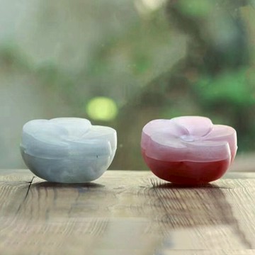 粉彩花箋琉璃茶葉罐醒茶罐高端輕奢功夫茶具儲物盒收納盒擺件送禮