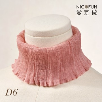 【木質系】俏麗17 柳葉絲⼩摺圍脖 百搭圍脖 100%桑蠶絲 真絲 領巾 圍巾 圍脖 髮帶 皺褶 NicoFun 愛定做