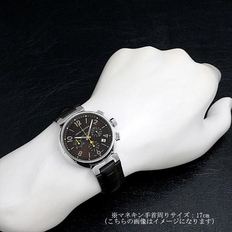 LOUIS VUITTON ルイヴィトン タンブール クロノグラフ Q1121 デイト  