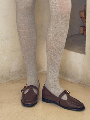 2cm Square Toe Buckle Loafer Cindy (CW0073BR)