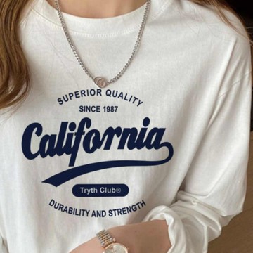 XS~XL 長袖  純棉 長T 情侶T【YL1401-70】California 台灣製 情侶裝 長袖T恤 男女可穿