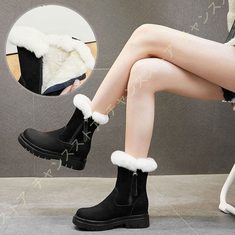 軽量 あったか ショートブーツ レディース 厚底 フラット スエード ムートンブーツふわふわ ボア 秋冬 防寒 防水 冬用ブーツ 大きいサイズ サイドファスナー 通販 Lineポイント最大0 5 Get Lineショッピング