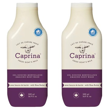 CANUS 肯拿士 Caprina 山羊奶 新鮮山羊奶沐浴乳 乳木果油  500ml  2瓶
