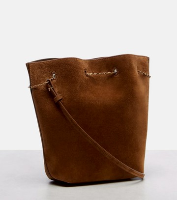 Saint Laurent Cassandre suede bucket bag