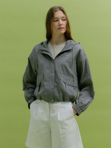 HOODIE WINDBREAKER JACKET [ash gray]