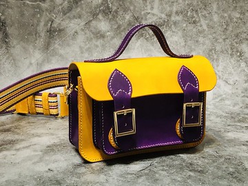 7吋小劍橋包  真皮全手縫  肩背包   手提包