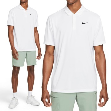 Nike NKCT DF Polo Solid 男款 白色 網球 機能 吸濕 排汗 運動 短袖 DH0857-100