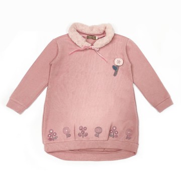 PIPPY花朵刺繡洋裝-粉