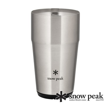 出清特價【snow peak 日本】 真空啤酒厚平底杯16oz『銀色』TW-470 咖啡杯.茶杯.水杯.露營.戶外.居家.杯具