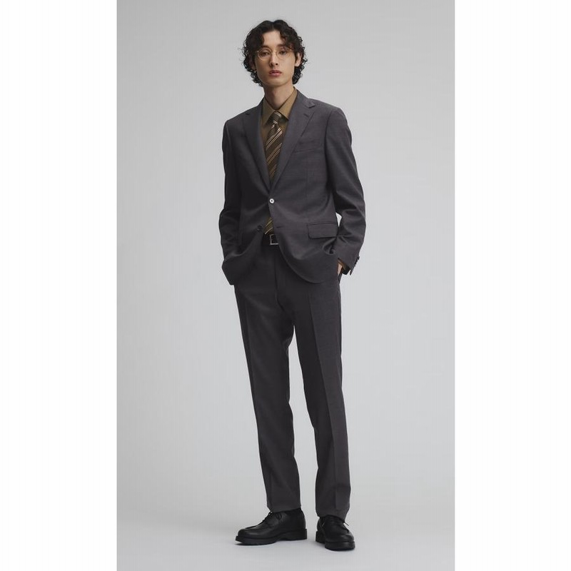 洋服の青山】メンズ スーツ オールシーズン用 グレー系