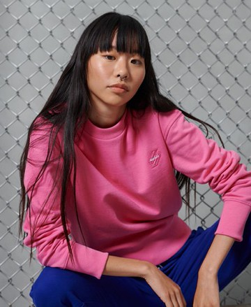 Superdry Women's Women's Sportstyle Crew Sweatshirt Pink / Marne Pink - Size: 10 Size: 6