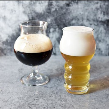 進口精釀啤酒杯北歐式小麥黑啤酒玻璃杯大號果汁牛奶杯