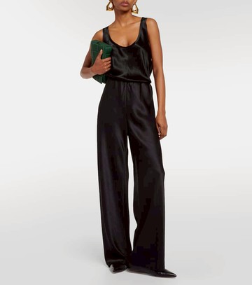 Vince High-rise satin straight pants