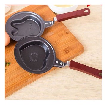 廚房迷你家用心形不粘鍋早餐愛心煎蛋鍋兒童創意模具平底鍋96667