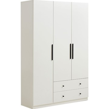 hoi! 林氏木業小方糖系列1.2M雙抽三門薄型衣櫃 MI3G