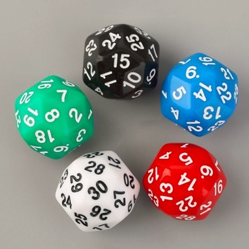 小廢物俱樂部 30面骰 骰子 色子 30面 流雲 星空骰 dice 壓克力 亞克力 教學 TRPG 桌遊 玩具 教具