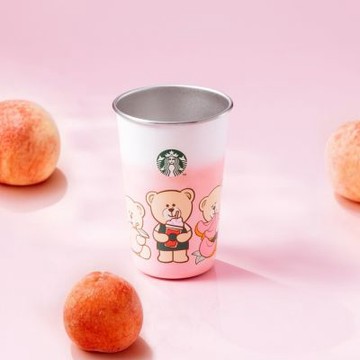 星巴克 蜜桃甜心冷變單層不鏽鋼杯