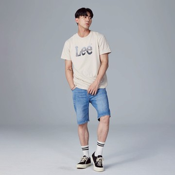 Lee 男款 902 牛仔短褲 貓鬚刷白 | Modern