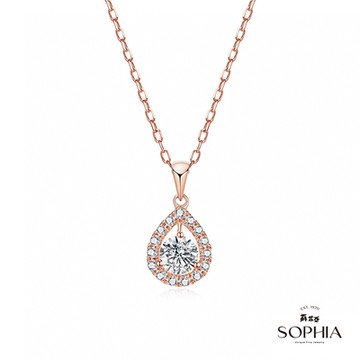 SOPHIA 蘇菲亞珠寶 - 愛洛娜 30分 F/VVS1 18K玫瑰金 鑽石項墜