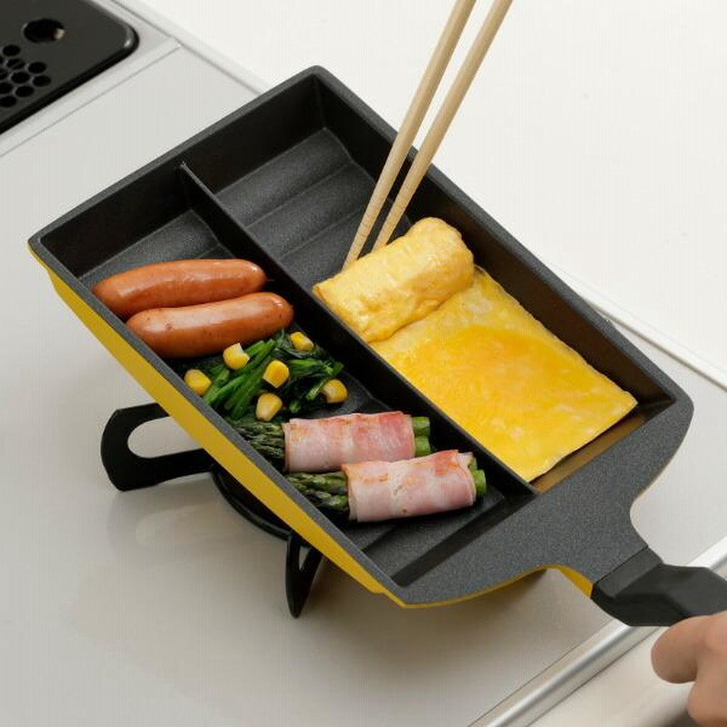 玉子焼き器 仕切り付き 早業 ツインシェフ ( ガス火対応 卵焼き 玉子焼き器 仕切り付き 早業 ツインシェフ ( ガス火対応 卵焼き