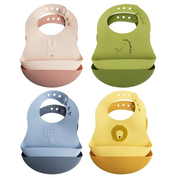 比利時【Trixie】動物造型矽膠圍兜2入組-多款可選 矽膠圍兜 防水圍兜 吃飯圍兜 副食品圍兜