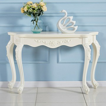 入戶玄關桌  長條窄邊玄關桌靠墻歐式半圓櫃餐邊桌走廊盡頭超窄超薄小條案供桌