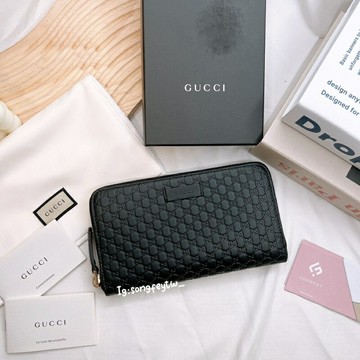 歐美代購 台灣現貨 Gucci 滿版logo 拉鍊長夾【送禮精選★APP下單點數4倍送】