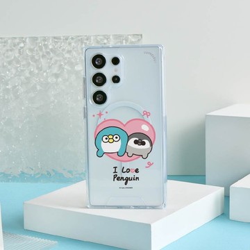 PP mini我愛企鵝防摔透明SAMSUNG手機殼